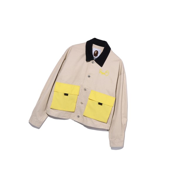 Chaquetas A BATHING APE Bape Big Pocket Trabajo Mujer Beige | 4763-UQBEN