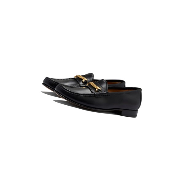 Loafers A BATHING APE Bape Gold Chained Loafers & Moccasins Hombre Negras | 5890-WZCMH